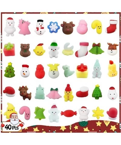 40pcs Christmas Mochi Squishy Toys Christmas Toys for Kids Girls Boys Adults Stress Relieve Christmas Party Favors Stocking S...