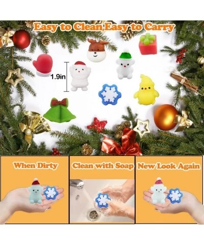 40pcs Christmas Mochi Squishy Toys Christmas Toys for Kids Girls Boys Adults Stress Relieve Christmas Party Favors Stocking S...