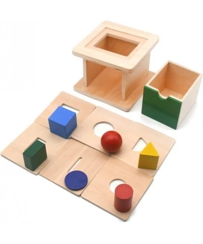 Montessori Toys for 3 Year Old Wooden 6 in 1 Object Permanence Box Shape Sorter Toy Blocks Montessori Materials Sorting Sorti...