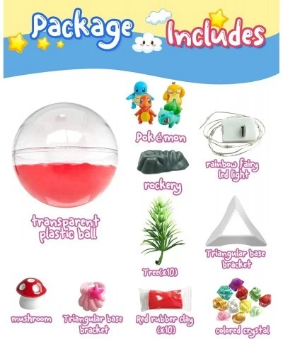 Make Your Own Night Light Kit for Kids - Light-Up Terrarium Craft Kit for Pokemon - Arts & Crafts Activities Kit - Bedroom De...