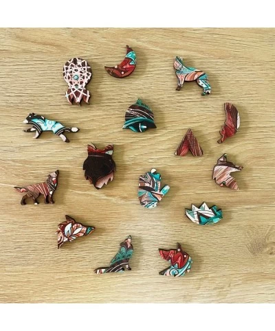 192pcs Wolf Wooden Puzzle for Adults Version 2.1 Animal Unique Shaped Wooden Jigsaw Puzzles for Adults - 10.3 x 13.7 Inches w...