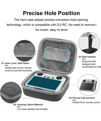 Hard Carrying Case for DJI RC Portable Storage Bag Shockproof Carrying Case Travel Protective Case Compatible with DJI Mini 3...