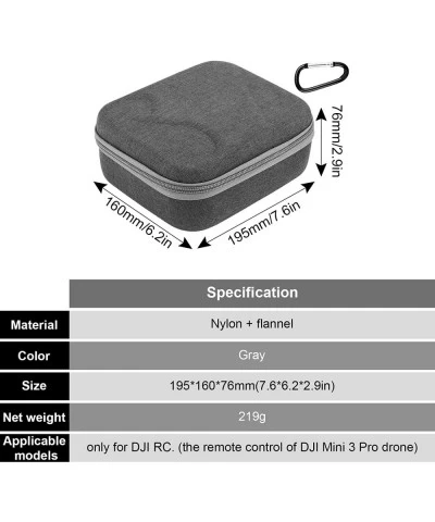 Hard Carrying Case for DJI RC Portable Storage Bag Shockproof Carrying Case Travel Protective Case Compatible with DJI Mini 3...