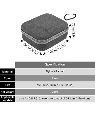 Hard Carrying Case for DJI RC Portable Storage Bag Shockproof Carrying Case Travel Protective Case Compatible with DJI Mini 3...