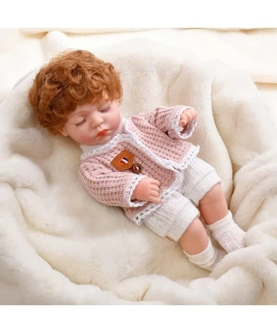 10 Inch Newborn Reborn Baby Doll and Clothes Set Realistic Silicone Baby Doll with Pink Knit Outfit Washable Realistic Soft S...