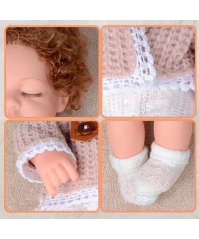 10 Inch Newborn Reborn Baby Doll and Clothes Set Realistic Silicone Baby Doll with Pink Knit Outfit Washable Realistic Soft S...