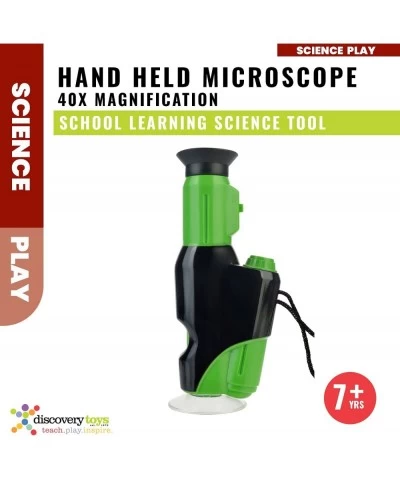 Explore IT! Hand HELD 40x Magnification LED Toy Microscope for Kids STEM & Educational Toy Interactive Learning Portable Ages...