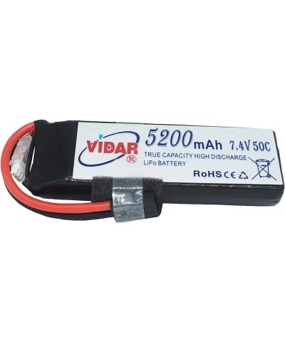 7.4V 5200mAh 2S-RC-Tracxas Lipo Battery - Real Capacity 50C Discharge with Tracxas Plug for RC Car Truck Truggy Buggy Tank He...