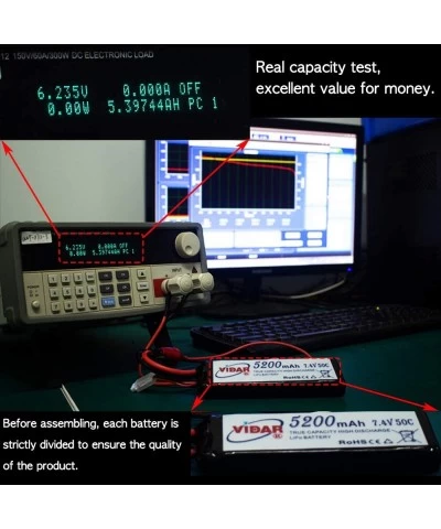 7.4V 5200mAh 2S-RC-Tracxas Lipo Battery - Real Capacity 50C Discharge with Tracxas Plug for RC Car Truck Truggy Buggy Tank He...