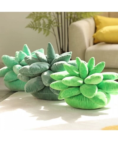 17.7in Succulent Pillow Cute Stuffed Plant Plush Pillows 3D Succulents Cactus Pillow Novelty Plush Cushion for Garden Bedroom...