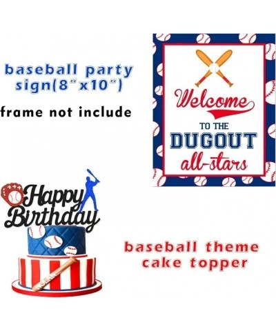 114pcs Baseball Party Decorations Baseball Birthday Decorations Supplies Baseball Birthday Backdrop Concessions Banner Baseba...