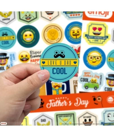 Fathers Day Stickers for Kids 200pcs Emoji Father's Day Birthday Party Decoration $14.96 Kids' Stickers