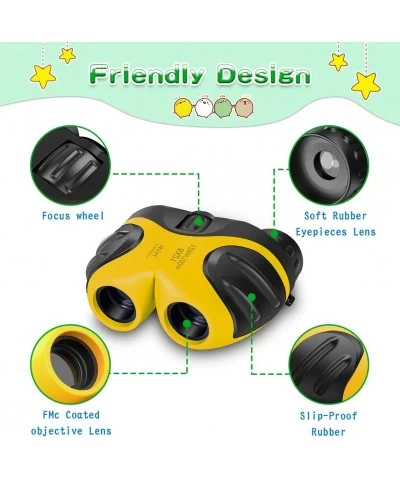 Compact Shock Proof Binocular for Kids–Mini Binoculars for Children Small Binoculars’ Kids Best Gifts-Festival Gifts (Yellow)...