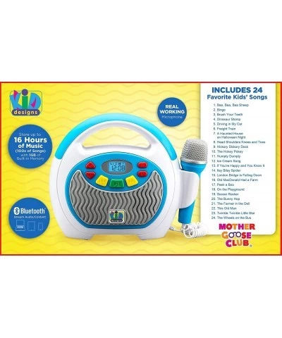 KIDdesigns Mother Goose Club Bluetooth Sing Along Portable MP3 Player Real Mic 24 Songs Storesup to 16 Hours of Music 1 GB Bu...