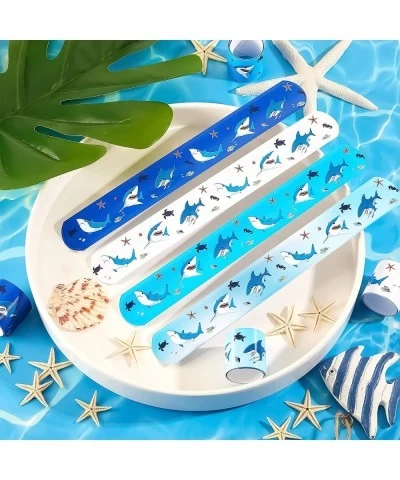 36 Pieces Shark Slap Bracelets for Kids Shark Party Favors Under The Sea Slap Bracelets for Shark Ocean Birthday Party Suppli...