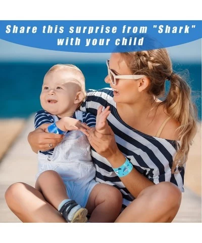 36 Pieces Shark Slap Bracelets for Kids Shark Party Favors Under The Sea Slap Bracelets for Shark Ocean Birthday Party Suppli...