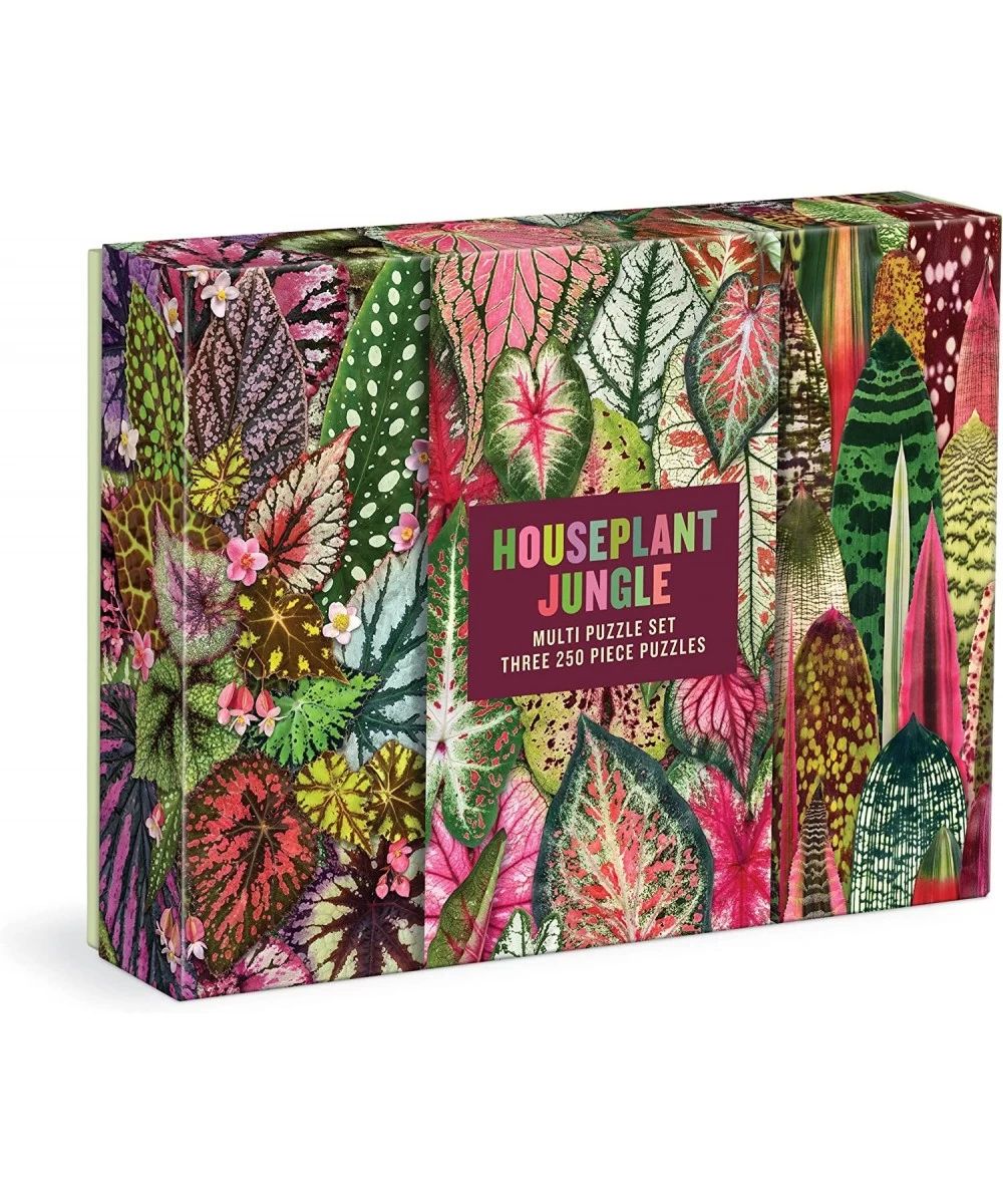 Houseplant Jungle Multi Puzzle Set from - Includes Three 250 Piece Puzzles Featuring Botanical Photographs from Troy Litten T...