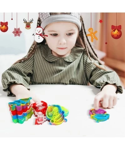 32Pcs Christmas Mini Pop Fidget Toy Pack for Kids Girls Boys Toddlers Christmas Stocking Stuffers Party Favors Gifts Stress R...