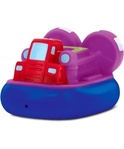 Dollibu Bath Buddies Vehicles Rubber Squirter Toys - Boats Ships Fire Truck Train Space Shuttle - 3 inch - for Baths Pool Out...