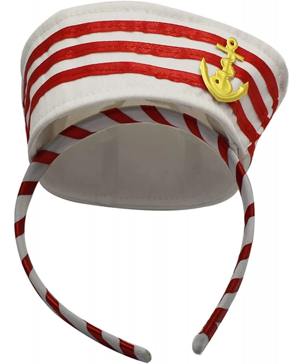 Captain Hat Headband Sailor Hat Headband ​ Dress Up Hats Mini Hat Headbands for Halloween Yacht Cruise Line Theme Party Cospl...