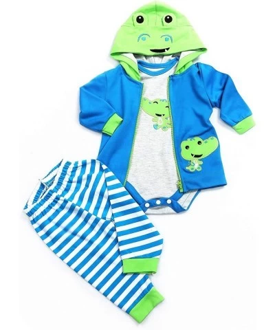 Reborn Baby Dolls Clothes 18 inch Boy Outfits Accesories for 17-19 inch Reborn Doll Newborn Blue Frog Matching Clothing $39.9...