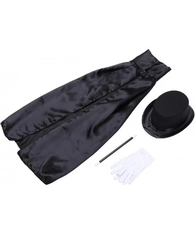 Generic 6PCS Magician Costume Kids Magician Costume Set Halloween Role Play Party Dress Up Consist of Cape Hat Gloves Necktie...