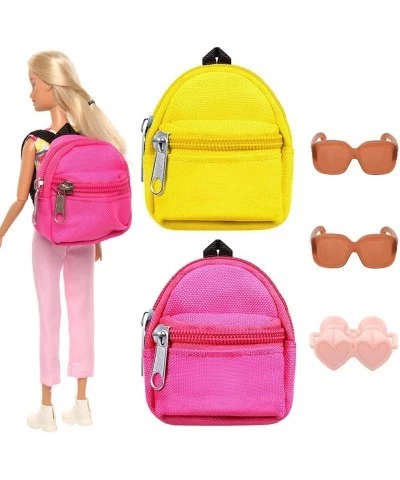 5 Pcs Doll Travel Accessories 2 Doll Backpack Bag with Zipper with 2 Sunglasses 1 Telescope for 11.5 inch Doll $14.79 Doll Ac...