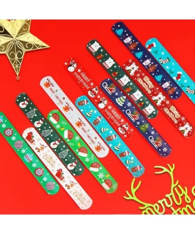 48PCS Christmas Slap Bracelets Xmas Snap Wristbands with Santa Claus Reindeer for Kids Party Favors Little Toys $16.04 Kids' ...