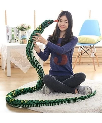 Giant Boa Constrictor Stuffed Animal Soft Snake Plush Toy (Green（70"-180CM）) $48.20 Stuffed Animals & Teddy Bears