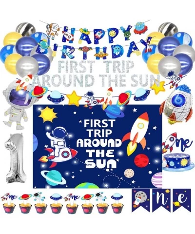 First Trip Around The Sun Birthday Decorations For Boys First Trip Around The Sun Banner Space 1st Birthday 1st Trip Around T...