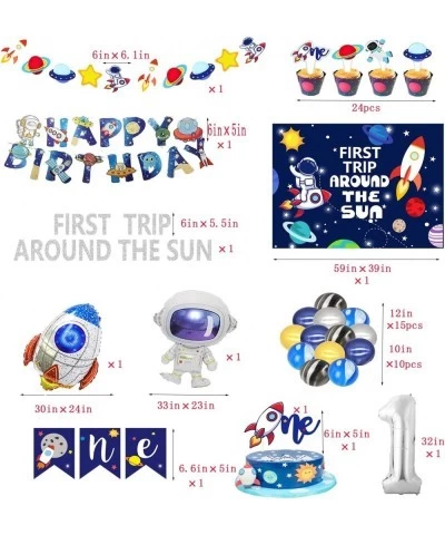 First Trip Around The Sun Birthday Decorations For Boys First Trip Around The Sun Banner Space 1st Birthday 1st Trip Around T...