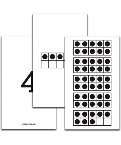 Educational Resources 1-50 Ten-Frame 1–50 Cards White Black $21.62 Educational Flash Cards