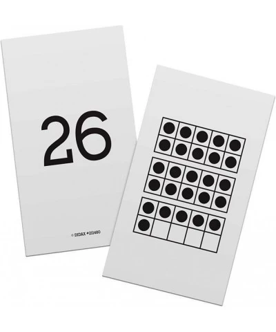 Educational Resources 1-50 Ten-Frame 1–50 Cards White Black $21.62 Educational Flash Cards