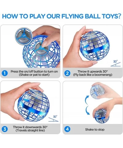 Flying Orb Ball Magic Hover Toys 2022 Cool Hand Controlled Mini Drone UFO for Kids Fly Christmas Toy Teen Boy Girl 678910+ Ne...