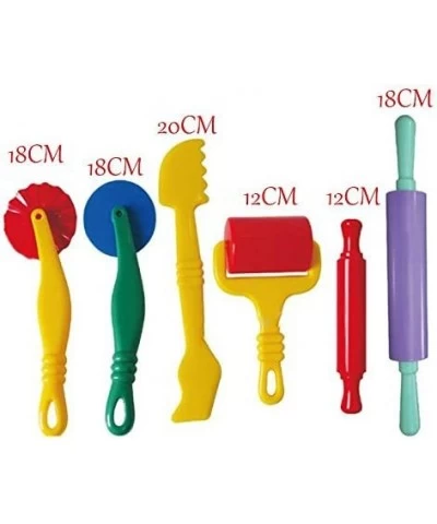 6pcs/Set Plastic Clay and Dough Playing Tools Set for Children Ages 3 and Up $15.99 Kids' Art Clay & Dough