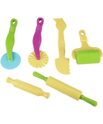 6pcs/Set Plastic Clay and Dough Playing Tools Set for Children Ages 3 and Up $15.99 Kids' Art Clay & Dough