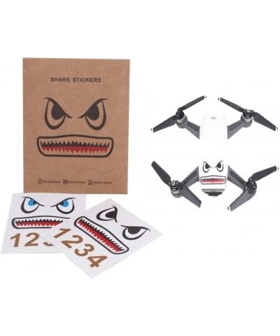 Darkhorse 2pcs Stickers Shark Face Pattern Decals Skin DIY Accessory for DJI Mini 3 Pro / Mavic Air / Mavic Pro / Mini 2 /Min...