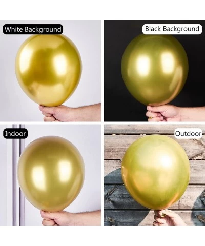 Gold Balloons 50 pcs 12 inch Metallic Balloons and 20m Ribbon Gold Metallic Balloons Latex Balloons Birthday Balloons Party B...