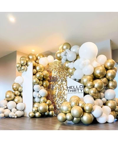 Gold Balloons 50 pcs 12 inch Metallic Balloons and 20m Ribbon Gold Metallic Balloons Latex Balloons Birthday Balloons Party B...