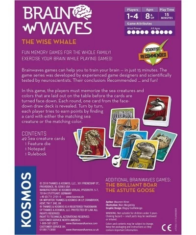 Brainwaves: The Wise Whale - A Kosmos Game from Fun Scientist Approved Family-Friendly Games to Sharpen Your Mind & Train You...