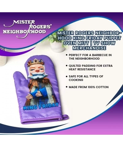 Mister Rogers Neighborhood King Friday Puppet Oven Mitt | TV Show Merchandise $27.91 Hand Puppets