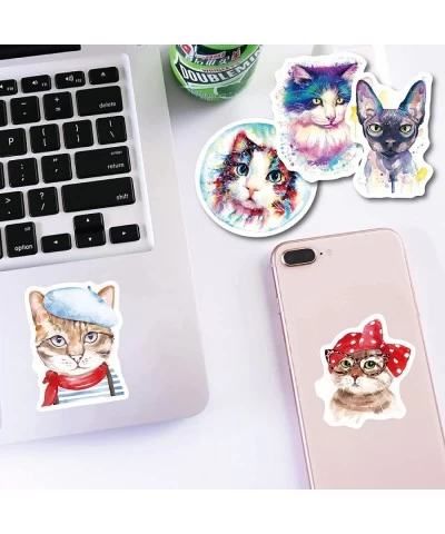 50pcs Cat Stickers for Laptop Waterproof Cat Stickers for Scrapbooking Kitten Vinyl Decals for Kids Teens Water Bottles Compu...