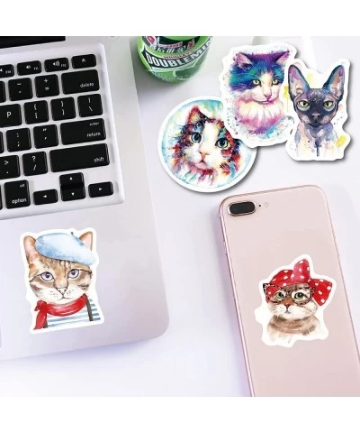 50pcs Cat Stickers for Laptop Waterproof Cat Stickers for Scrapbooking Kitten Vinyl Decals for Kids Teens Water Bottles Compu...