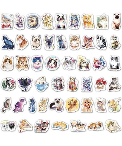 50pcs Cat Stickers for Laptop Waterproof Cat Stickers for Scrapbooking Kitten Vinyl Decals for Kids Teens Water Bottles Compu...