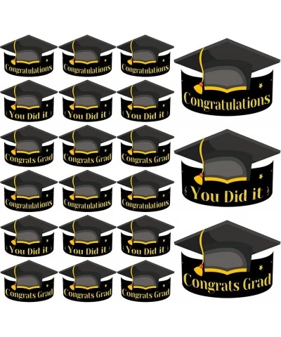 Graduation Paper Caps Crowns 30Pcs Congrats Grad Hats Headbands for Kids Party Favors $21.79 Kids' Party Hats