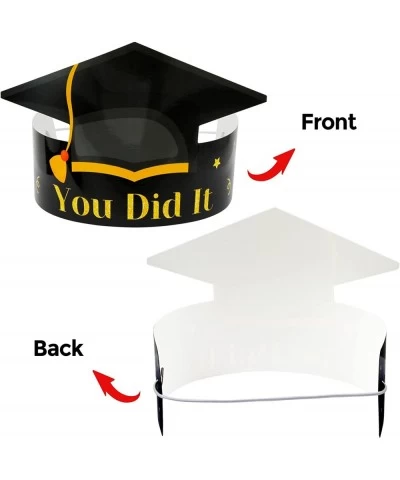 Graduation Paper Caps Crowns 30Pcs Congrats Grad Hats Headbands for Kids Party Favors $21.79 Kids' Party Hats