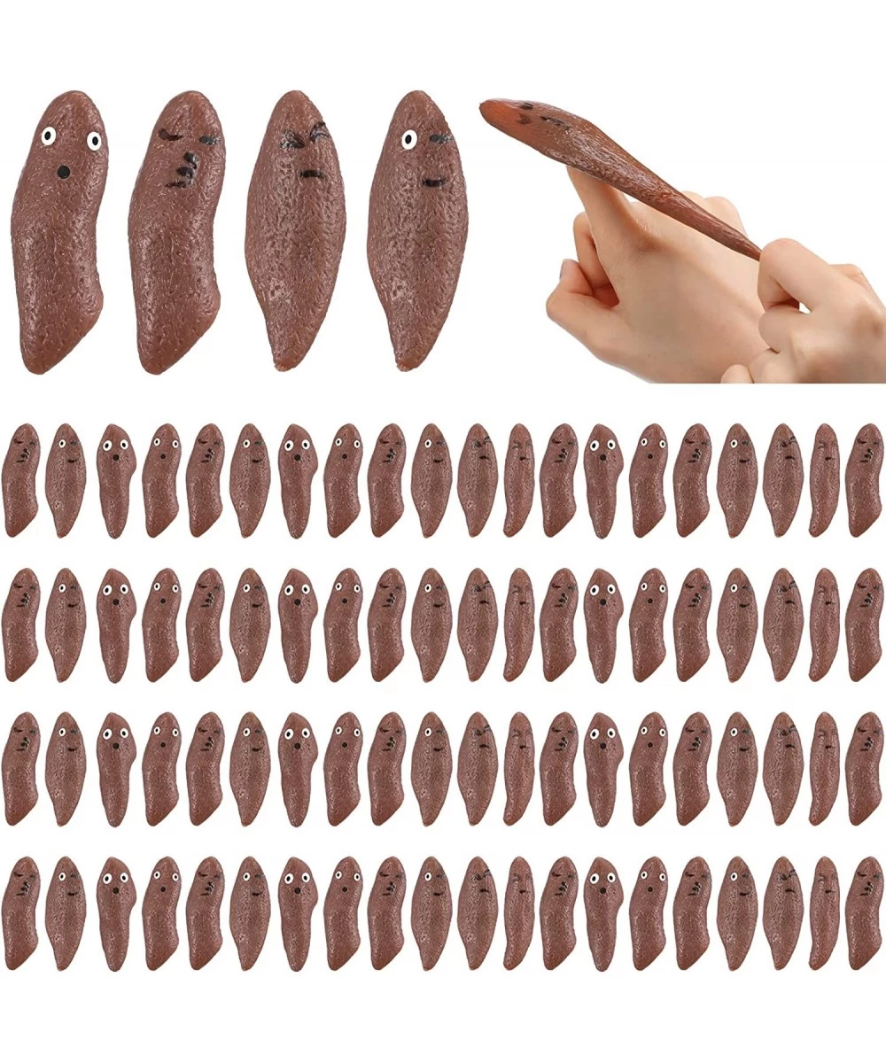 84 Pieces Rubber Slingshot Novelty Toys Finger Slingshot Fake Poo Toy Ornament Slingshot Gag Toys Funny Rubber Fingers Stretc...