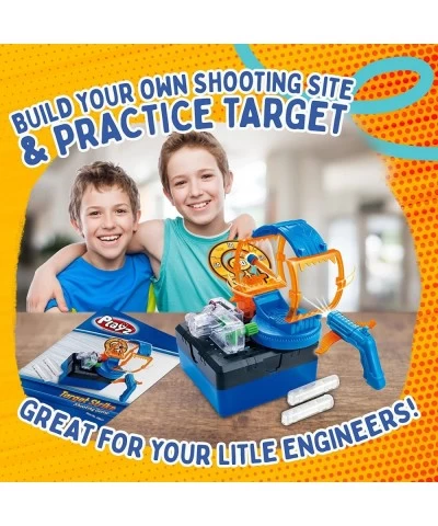 Target Strike Shooting Game Toy for Kids Ages 8-12 - DIY Gadget Gear STEM Science Kit with Rotating Bullseye Pistol Toy Gun w...