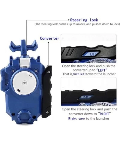 Left Right Sparking Launcher Lr Bey Burst Evolution Turbo Blades Battling Tops String Launcher Grip Super King B-169 Booster ...