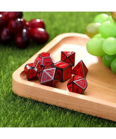 Polyhedral Metal Dices Set Zinc Alloy with Enamel Solid Metal Compatible with DND Game Tabletop RPG Dungeons and Dragons Math...